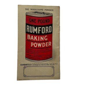 Vintage Rumford Baking Powder Promotional Cookbook Ephemera Booklet u